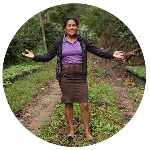 coffee farmer Maria Asuncion Mejia at La Union Cooperative in Dipilto, primary co-op of PRODECOOP in Nicaragua