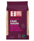 Dark purple bag of Equal Exchange Organic Cane Sugar